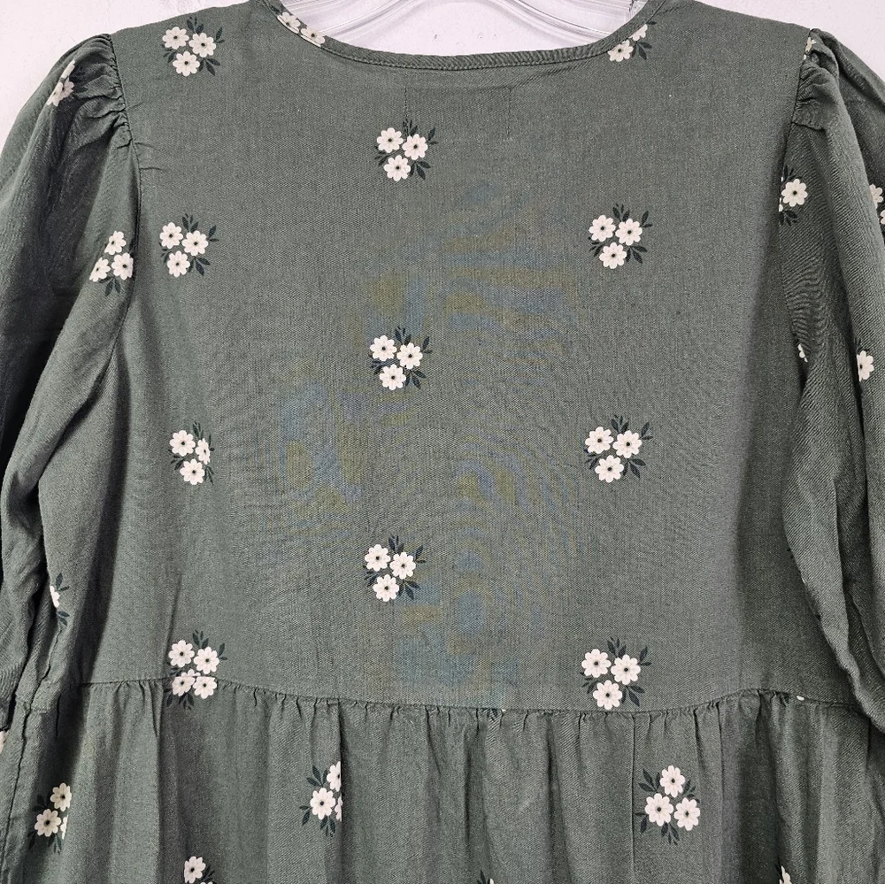 Old Navy Green Floral Mini Dress